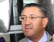 Iván Saquicela durante una rueda de prensa en diciembre de 2023