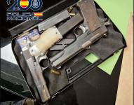 Las armas de fuego que fueron incautadas por la Policía de España.