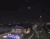 Captura del video del asteroide en Alemania.