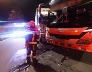 Imagen de los vehículos siniestrados en la avenida Simón Bolívar.