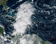 Fotografía satelital del mar Caribe.