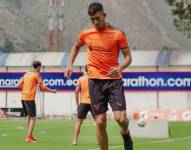 Zaid Romero en un entrenamiento con Liga de Quito