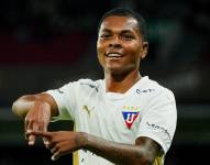 Bryan Ramírez celebró un gol con Liga de Quito