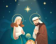 Foto animada sobre el nacimiento de Jesús.