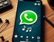 Ícono de WhatsApp con música.