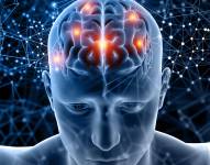 3D render of a medical figure with brain highlighted