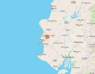 Ubicación del temblor en Manabí, el 14 de diciembre.