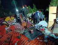 Imagen de una vivienda afectada por un aluvión en Latacunga, Cotopaxi, el 30 de noviembre. Allí falleció una madre de 25 años protegiendo a su bebé.