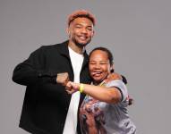 Michael Morales en una fotografía con su madre, Katty Hurtado