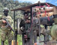 En el campamento se incautaron dos excavadoras y dos clasificadoras tipo Z.