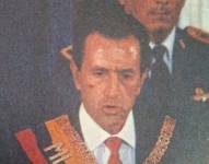 10 de agosto de 1988. Rodrigo Borja durante su posesión presidencial, en el Congreso Nacional.