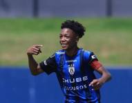 Un jugador de la Sub 13 de Independiente del Valle festeja un gol en la final del Campeonato Ecuatoriano
