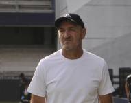 El entrenador de Emelec, Guillermo Duró, en el partido ante El Nacional por la fecha 29 de la LigaPro