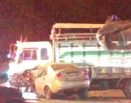 El choque de los automotores en la Panamericana Norte, este 12 de diciembre de 2025.