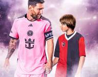 Lionel Messi con la camiseta del Inter Miami y Newell's