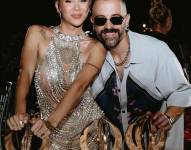 Greeicy junto a su pareja Mike Bahía en Los Premios Heat
