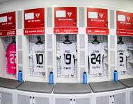 Vestuario Liga de Quito previo al partido contra el Junior por la Copa Libertadores
