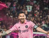 Lionel Messi celebra su gol con el Inter Miami