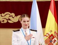 La Princesa Leonor recibió esta mañana la Medalla de Oro de Galicia concedida por la Xunta de Galicia como reconocimiento a su formación militar en la Escuela Naval de Marín.