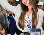 Nadia Mejía a su llegada a Guayaquil.