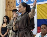 En una convención con la militancia correísta, Luisa González dio discurso apoyando a Nicolás Maduro.