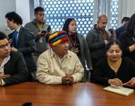 Marlon Vargas y Ercilia Castañeda en la Comisión de Garantías Constitucionales.