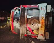 Imagen del vehículo siniestrado en la vía a Papallacta.