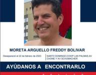La Fiscalía General difundió la fotografía de Freddy Moreta tras su desaparición.
