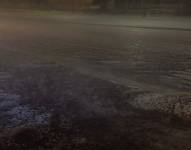 Tormenta eléctrica, fuerte lluvia y granizo en Quito.