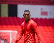 Carlos Gruezo en un entrenamiento con Liga de Quito