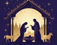 Foto animada sobre el nacimiento de Jesús.