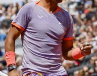 Rafael Nadal celebra su victoria sobre Zizou Bergs