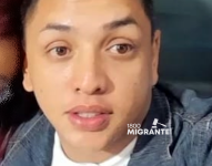 La imagen del migrante guayaquileño Israel Gómez, de 32 años.