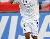 El exdelantero de Liga de Quito, Claudio Bieler, celebra un gol por Copa Sudamericana