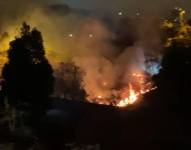 La emergencia en El Chaquiñán fue controlada los bomberos.