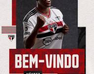 El ecuatoriano Jhegson Méndez es nuevo jugador del Sao Paulo hasta 2025