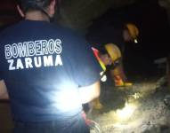 Tres mineros están atrapados en Zaruma; rescatarlos tomaría entre 15 y 20 días