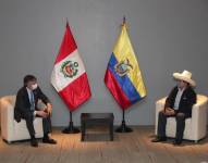 Guillermo Lasso, presidente de Ecuador, y Pedro Castillo, gobernante electo de Perú.