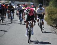 El colombiano, Robinson Chalapud, ganador de la segunda etapa de la Vuelta al Ecuador.