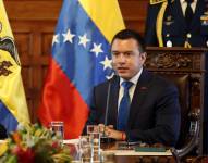 Foto de Daniel Noboa, presidente de Ecuador, en una reunión con Edmundo González, presidente electo de Venezuela.