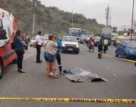 Foto del accidente, en donde falleció una mujer la mañana de este miércoles 12 de mayo.