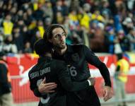 Leonardo Campana celebra su gol con la selección de ecuador contra Nueva Zelanda por amistoso de la Fecha de noviembre