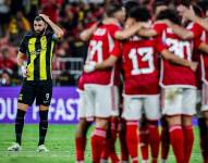 Karim Benzema, jugador del Al Ittihad lamenta la derrota de su equipo