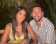 Antonela Roccuzzo y Leonel Messi.