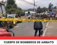 Agentes de tránsito atendieron una de las emergencias en Tungurahua.