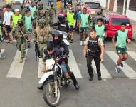 Momento en el que la Policía capturaba a uno de los sicarios de Angulo.