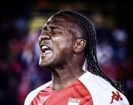 Hugo Rodallega, delantero de Independiente de Santa Fe, falló su tiro penal.