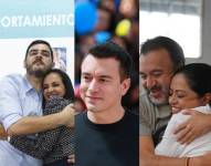 Imágenes de Aquiles Álvarez, Marcela Aguiñaga, Daniel Noboa, Paola Pabón y Pabel Muñoz.