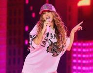 Shakira durante su concierto en Los Ángeles.