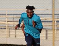 Jordy Caicedo en los entrenamientos.